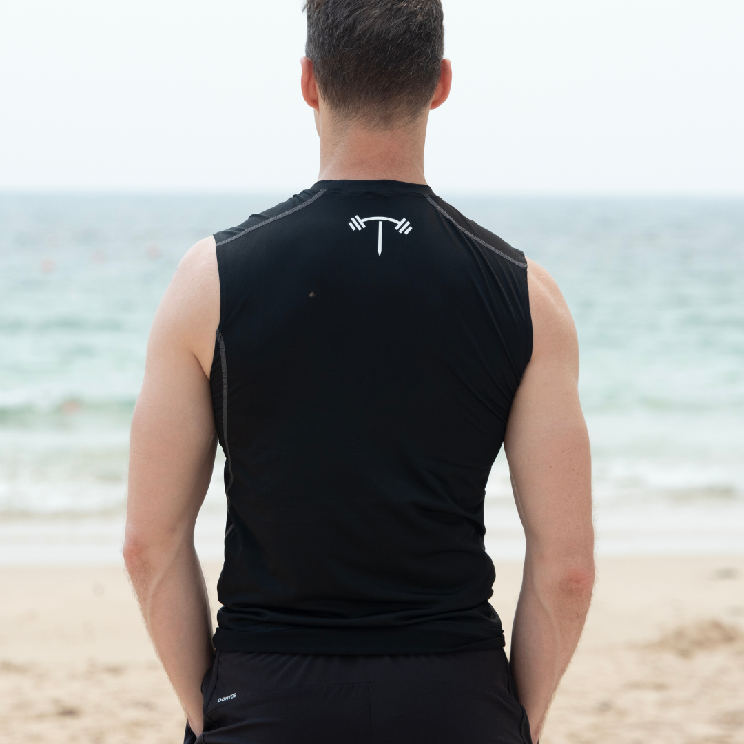 Men | Sleeveless Training Top (Black & Gray)